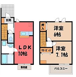 Foliar San 1階2LDKの間取り
