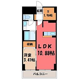 あさひグランレジデンシア高崎 I 3階1SLDKの間取り