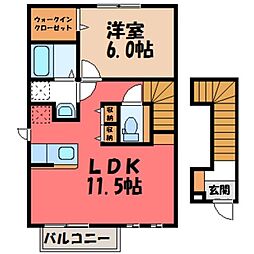とれふるA 1LDKの間取図画像