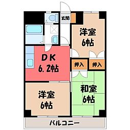 伊勢崎ヴィレッヂ 3DKの間取図画像