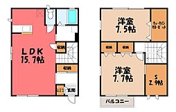 アルフェッカF 2LDKの間取図画像