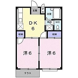アネックスM 2DKの間取図画像