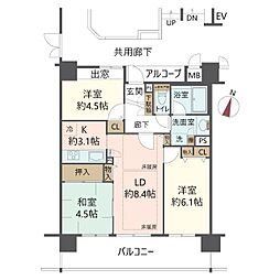 ファミール新大阪ネクス都 2LDKの間取図画像