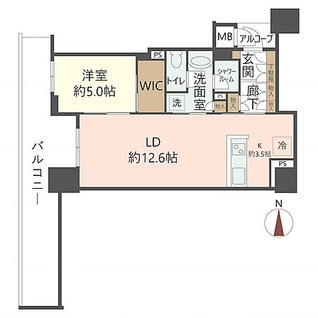 1LDK 間取り