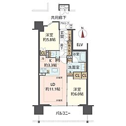 間取図画像 2LDK