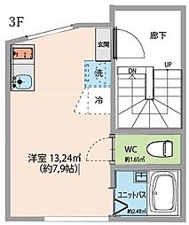 板橋区若木2丁目 ワンルームの間取図画像
