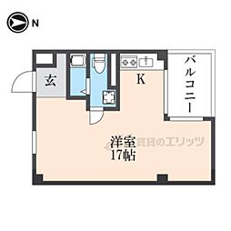 デイグラン武庫之荘 ワンルームの間取図画像