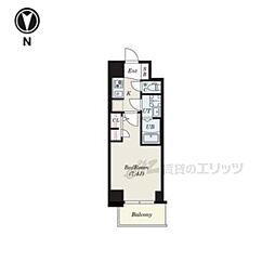 S-RESIDENCE高井田CENTRAL 2階1Kの間取り