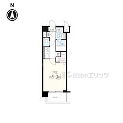 サンセール伊丹 1階1Kの間取り