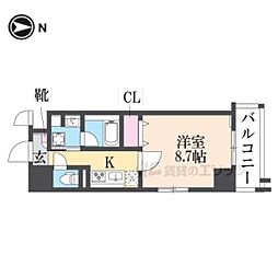 Ｌａ　ｖｉｌｌａ-1930- 5階1Kの間取り