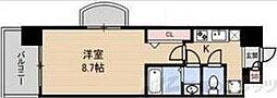 Luxe淡路 5階1Kの間取り