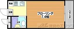 ソサエティ山手 4階1Kの間取り