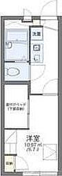 レオパレスさき 1Kの間取図画像