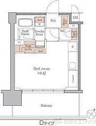 ジオエント梅田北リバーフロント ワンルームの間取図画像