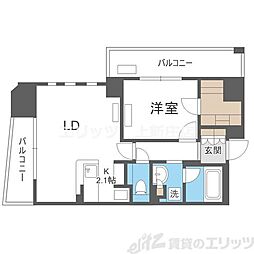 パークアクシス梅田 1LDKの間取図画像