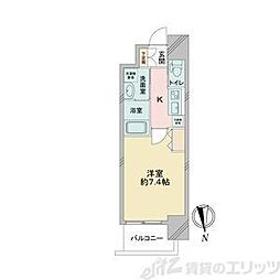 ファーストフィオーレ江坂レガリス 1Kの間取図画像