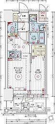 エステムコート新大阪XVIIベイス 1DKの間取図画像