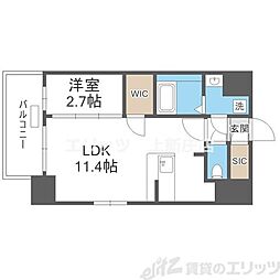 アプリーレ中之島 1LDKの間取図画像