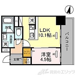 ジョワイユ新大阪 1LDKの間取図画像