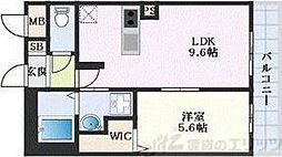 アムールEL・ヨシモト 1階1LDKの間取り