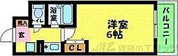 エスリード新大阪第8 2階1Kの間取り