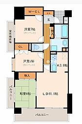 サーパス元今泉 3LDKの間取図画像