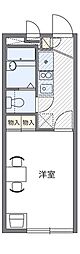 レオパレス大内越 1Kの間取図画像