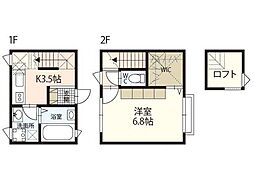 Casagrano 1Kの間取図画像