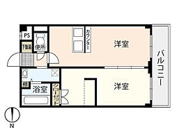 ライブオーク幟町 1LDKの間取図画像
