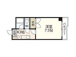 ラシェール51 1Kの間取図画像