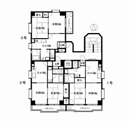 ルミエール東白島 2DKの間取図画像