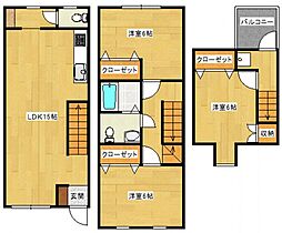 タウンハウス 3LDKの間取図画像
