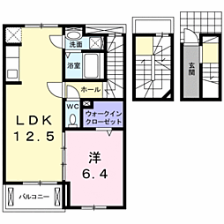 リベルテプレッソ 1LDKの間取図画像