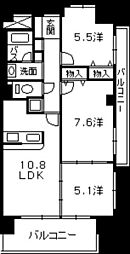 クレール牛田本町 3LDKの間取図画像