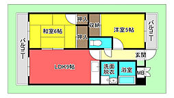 ファミール昭栄 2LDKの間取図画像