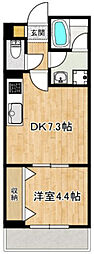 シャーブル光が丘 1DKの間取図画像