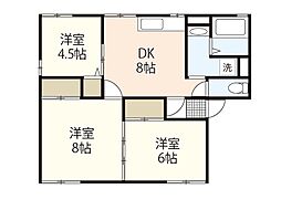 シティハイム己斐A 3DKの間取図画像