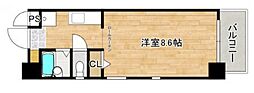パティオ東荒神 1Kの間取図画像