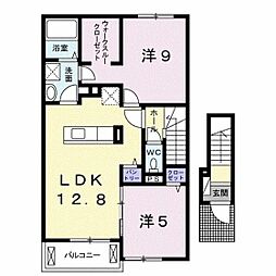 エレガンテ大町1 2LDKの間取図画像