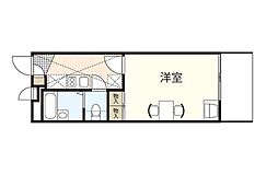 レオパレスボンジョルノナカオ 1Kの間取図画像