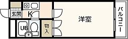 西原マンション 1Kの間取図画像