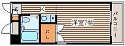 ロイヤルガーデン ワンルームの間取図画像