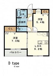 中野APARTMENTS 2LDKの間取図画像