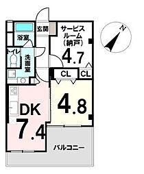 調布第2コーポラス 1SDKの間取り