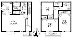 ＳＨＵＫＵＲＡ新秋津 2階3LDKの間取り