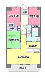 Ｔ’ｓ　ｇａｒｄｅｎ清瀬 4階3LDKの間取り