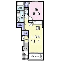 インノバール 1階1LDKの間取り