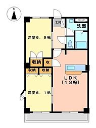 ピークエリシオン 2LDKの間取図画像