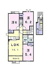 ペルソナ 2階3LDKの間取り