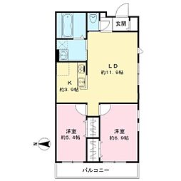 間取図画像 2LDK